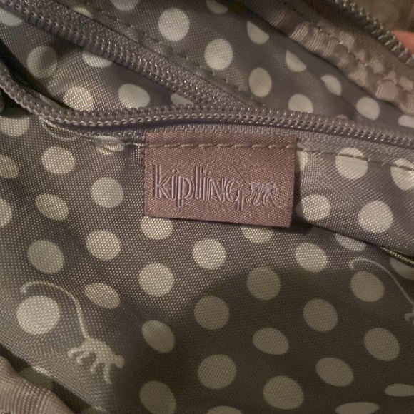 KIPLING Cara Sparkly Gold Nylon Shoulder Bag Purse Crossbody - Picture 6 of 6